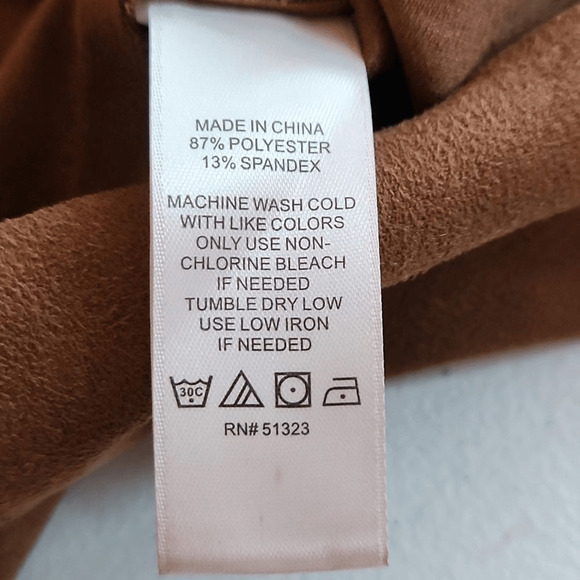 1.State Caramel Brown Mini Skirt With Zipper Detail Size 8 (3049) - Picture 6 of 6